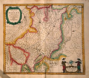 Karte von Modena aus Theatrum civitatum et admirandorum Italiae von Joan Blaeu, Gravur von Joan Blaeu