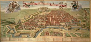 Karte von Turin, Stich aus Theatrum Sabaudiae von Joan Blaeu, gedruckt in Italien