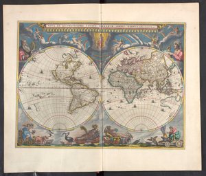 Nova et accuratissima totius terrarum orbis tabula. Auctore Ioanne Blaev.