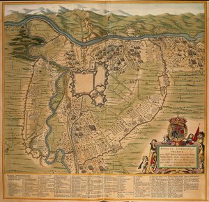 Die Belagerung von Turin im Jahr 1639, Farbstich aus Theatrum Sabaudiae von Joan Blaeu, gedruckt in Italien
