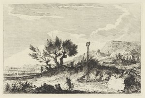 Berglandschaft mit Wanderern