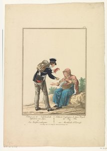 Stehender Soldat mit Hummerverkäuferin von Joannes Bemme