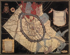 Karte von Brügge und den Feudalgebieten