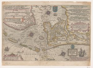 Seekarte von Vlie und Marsdiep von Joannes van Doetechum (I)