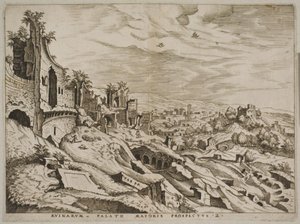 Zweiter Blick auf die Ruinen des Palatinhügels von Joannes van Doetecum I