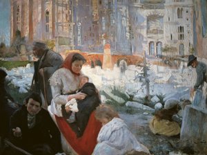 "Die Kathedrale der Armen", Gemälde von Joaquim i Trinxet
