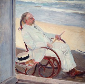 Antonio García am Strand