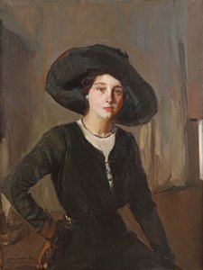Elena mit schwarzem Hut, 1910