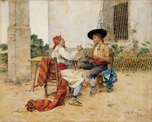 Zwei Bewohner der Huerta von Valencia von Joaquin Agrasot y Juan