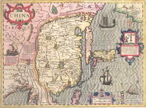 China, ca. 1607 von Jodocus Hondius
