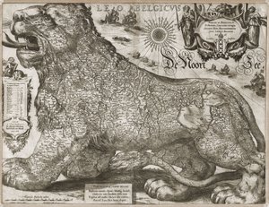 Leo Belgicus - Karte der Niederlande (1611)