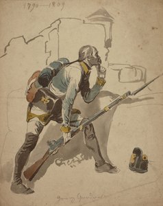 Ein privater Infanterist der Linie (möglicherweise 27. Regiment, Hessen-Kassel), 1790-1809