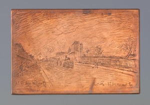 Sortie de la Maison Cochin von Johan Barthold Jongkind (signed by artist)