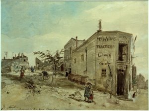 Blick auf Montmartre, das Café Le Roi du Desert von Johan Barthold Jongkind