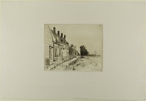 Häuser entlang des Kanals, aus Cahier de six eaux-fortes, vues de Hollande von Johan Barthold Jongkind
