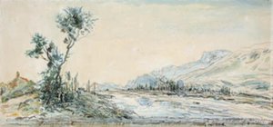 Landschaft am Fluss Le Drac nahe Grenoble