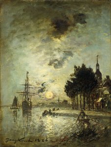 Mondlicht; Clair de Lune, 1886 von Johan Barthold Jongkind