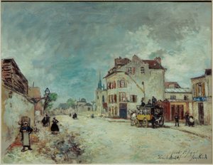 Postkutsche auf dem Faubourg St. Jacques
