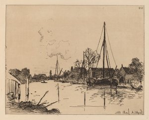 Der Kanal (Le Canal) von Johan Barthold Jongkind