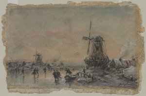 Ansicht von Arnheim (recto) von Johan Barthold Jongkind