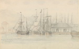 Hafen von Bergen von Johan Christian Dahl