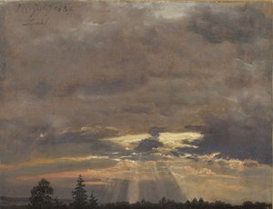 Wolkenstudie mit Sonnenstrahlen