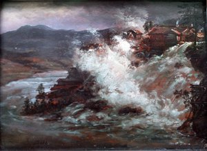 Wasserfall in Norwegen von Johan Christian Dahl
