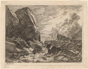 Norwegische Küste während eines Sturms von Johan Christian Dahl