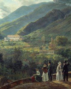 Der dänische Hof vor dem Reale Casino von Johan Christian Dahl