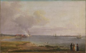 Blick über den Øresund bei den Kalkwerken