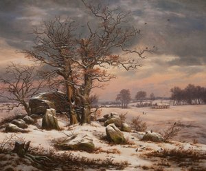 Winterlandschaft. In der Nähe von Vordingborg