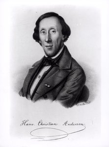 Porträt von Hans Christian Andersen (1805-1875) von Johan Frederick Moller