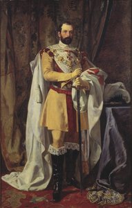 Porträt von König Karl XV. von Schweden (1826-1872)