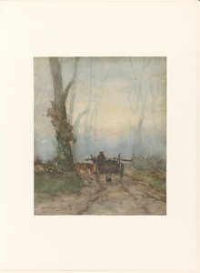 Bauernwagen auf Waldweg