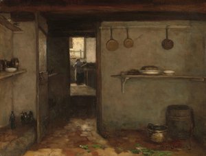Keller des Hauses des Künstlers in Den Haag von Johan Hendrik Weissenbruch