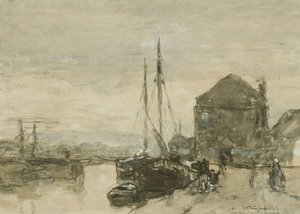 Ansicht von Turfmarkt und Eendjespoort in Haarlem