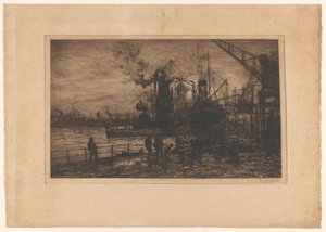 Blick auf den Hafen von Rotterdam von Johan Hendrik van Mastenbroek (signed by artist)