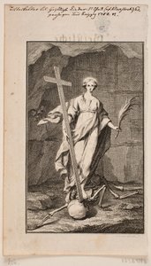 "Religion". Titelkupfer zu Geistliche Lieder von Johan Martin Preisler