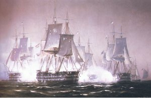 Prinz Christian Frederick im Kampf gegen die Briten, aus unbekannter Zeitschrift oder Buch