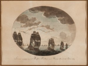 Die Seeschlacht von Öland am 26. Juli 1789, ca. 1790 von Johan Petter Cumelin
