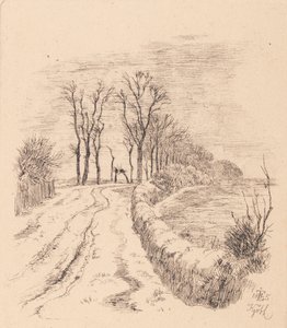 Allee bei Vallø von Johan Thomas Lundbye