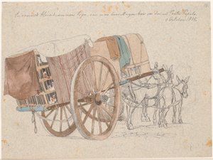 Ein Hühnerhändlerwagen