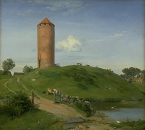 Der Gänseturm in Vordingborg, Seeland von Johan Thomas Lundbye