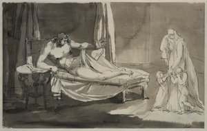 Hat einen zärtlichen Blick. Blatt 8 der Melancholie-Suite von Johan Tobias Sergel