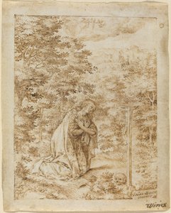Maria Magdalena betet in der Wildnis