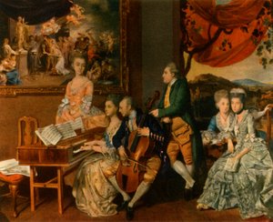 Die Familie Gore mit George, dem dritten Earl Cowper, um 1775 von Johan Zoffany