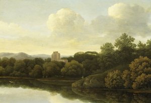 Waldlandschaft mit Fluss