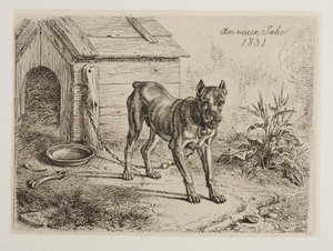 Am neuen Jahr 1831. Hund von Johann Adam Klein