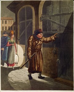 Der Nachtwächter, aus einer Serie von Wiener Typen
