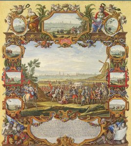 Eroberung der französischen Festung Menin durch die alliierten Truppen im Jahr 1706, frühes 18. Jahrhundert von Johann August Corvinus